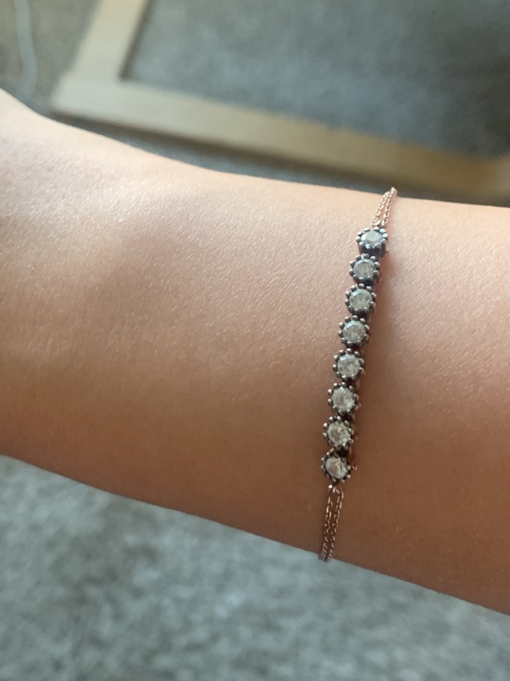 Sterling Silver rose gold bracelet